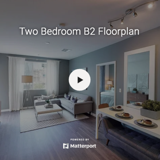 Apex Laguna - Floor plan B2 tour - 2 bedroom floor plan featuring an open concept with hard surface flooring